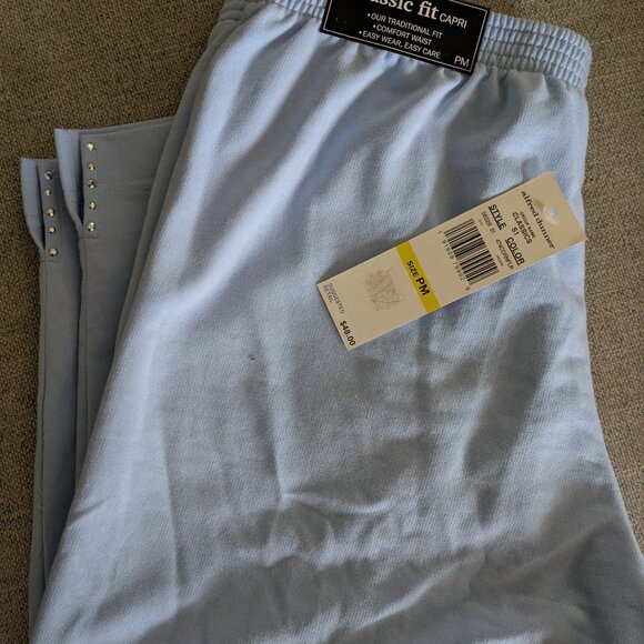 Alfred dunner embroidered Capri top set hummingbird pm - Picture 7 of 8